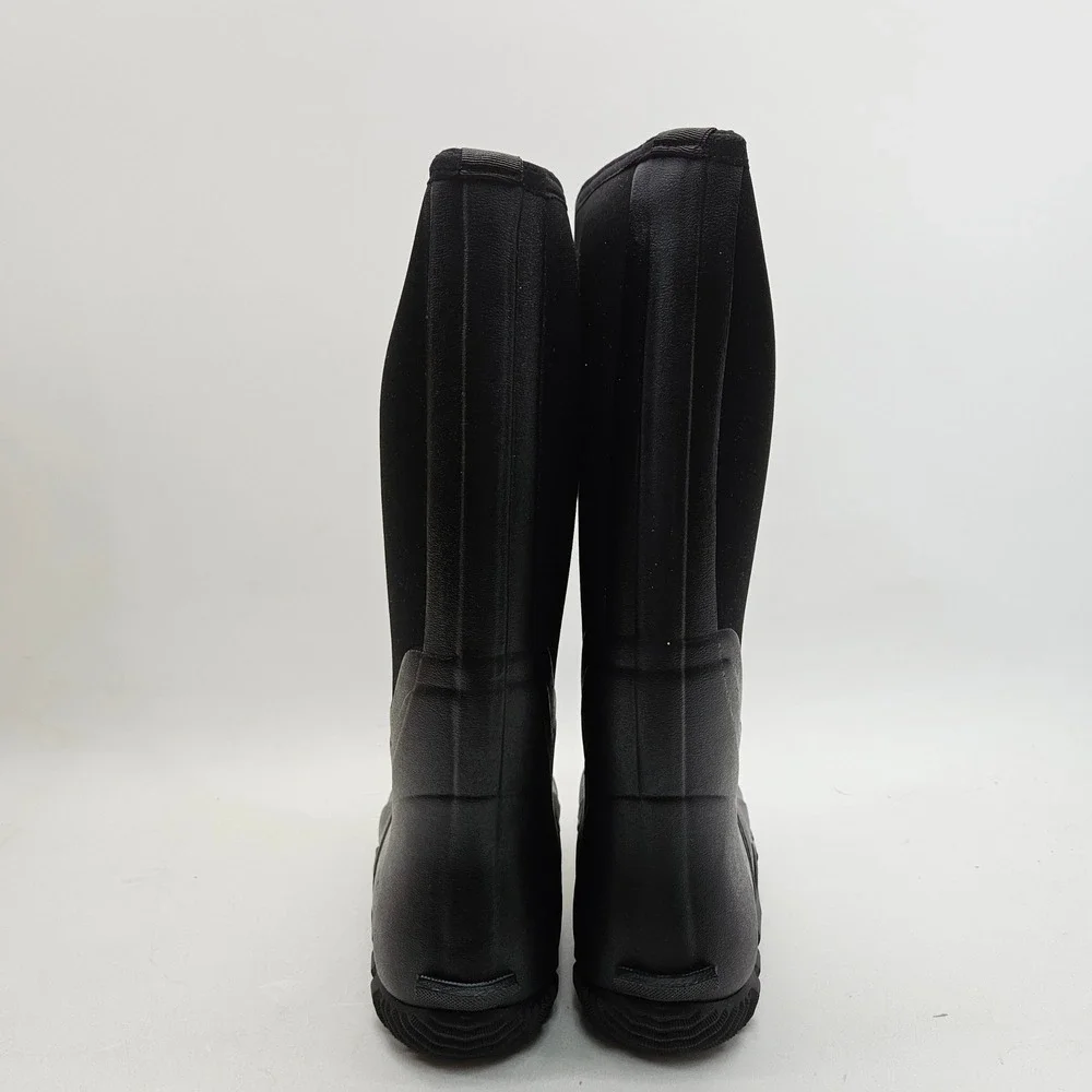 TideWe Mens Rubber Hunting Boots Black Waterproof Steel Shank Size 10 NEW